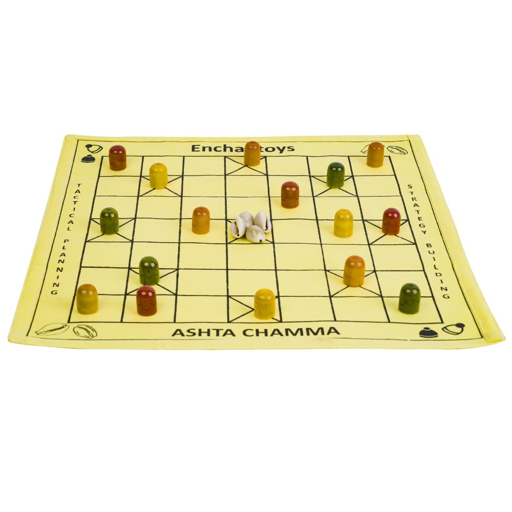 Ashta Chamma Cotton Fabric Board Game- Yellow
