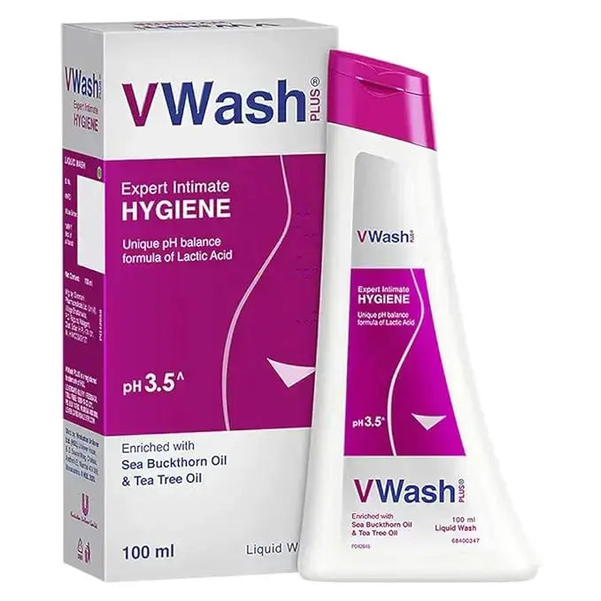 VWash Intimate Hygiene Wash for Women – 100ml (Pack of 2) | pH Balanced Daily Feminine Care - Sellzova
