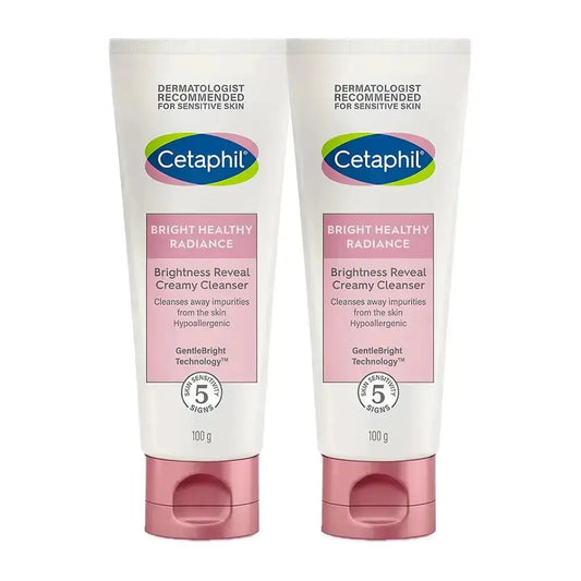 Cetaphil Brightness Reveal Creamy Cleanser 100ml (Pack of 2) | Gentle Skin Brightening Face Wash with Niacinamide & White Sea Daffodil - Sellzova