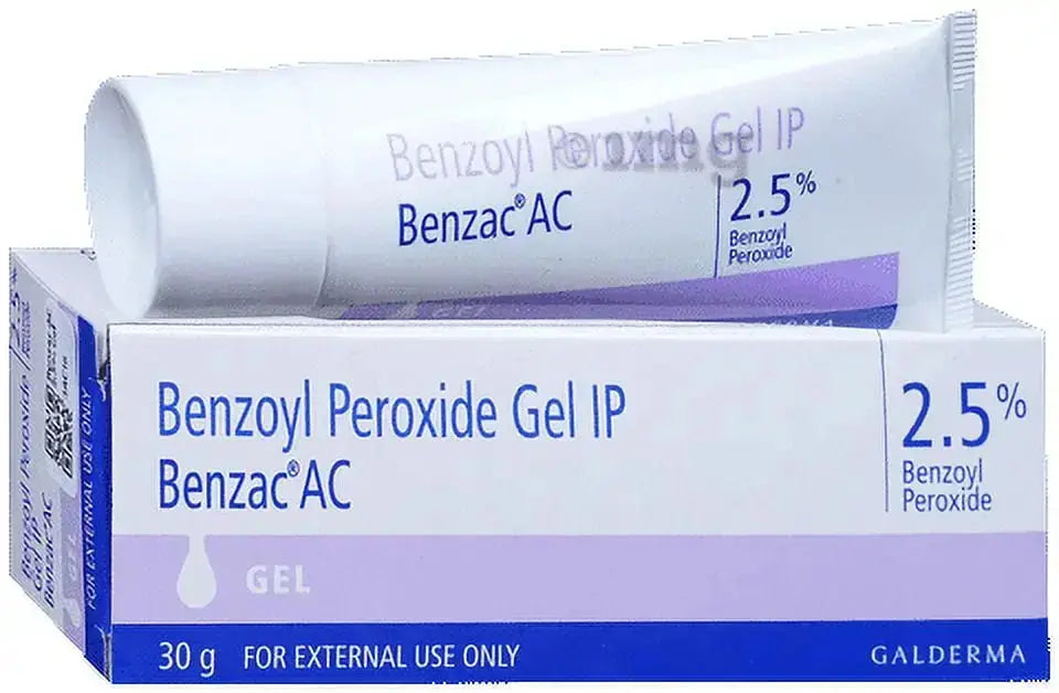 Benzac AC 2.5% Gel – 30g | Benzoyl Peroxide Acne Treatment Gel | Kills Acne-Causing Bacteria & Clears Pimples V2deliver.com