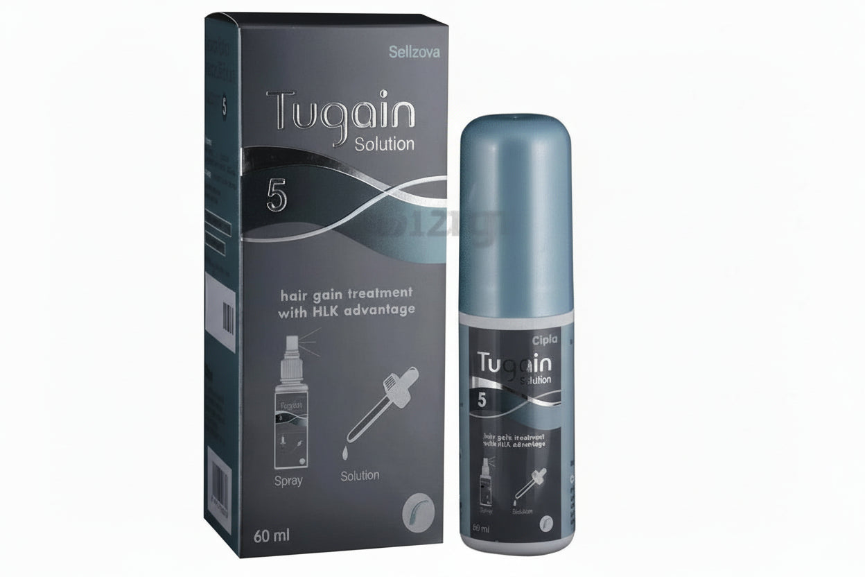 Tugain 5% Minoxidil Solution – Effective Hair Regrowth Treatment for Men & Women - Sellzova