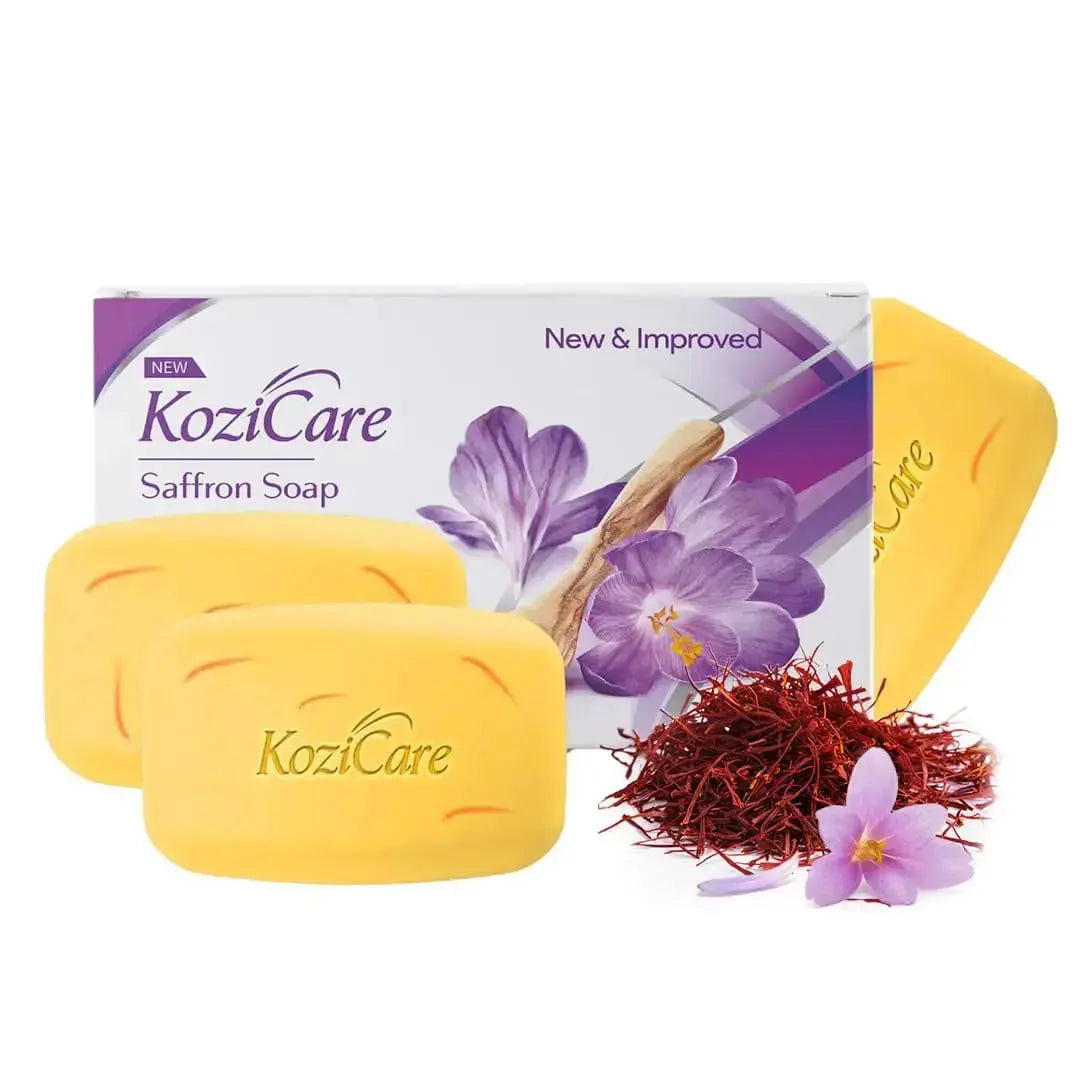 Kozicare Kojic Acid Soap & Glutathione Soap | Saffron Soap | Body Tan Removal Soap & Detan Soap | Soap For Men & Women | For Dark Spots, Excess Oil & Acne Scars | Even Out Skin Ton - Sellzova