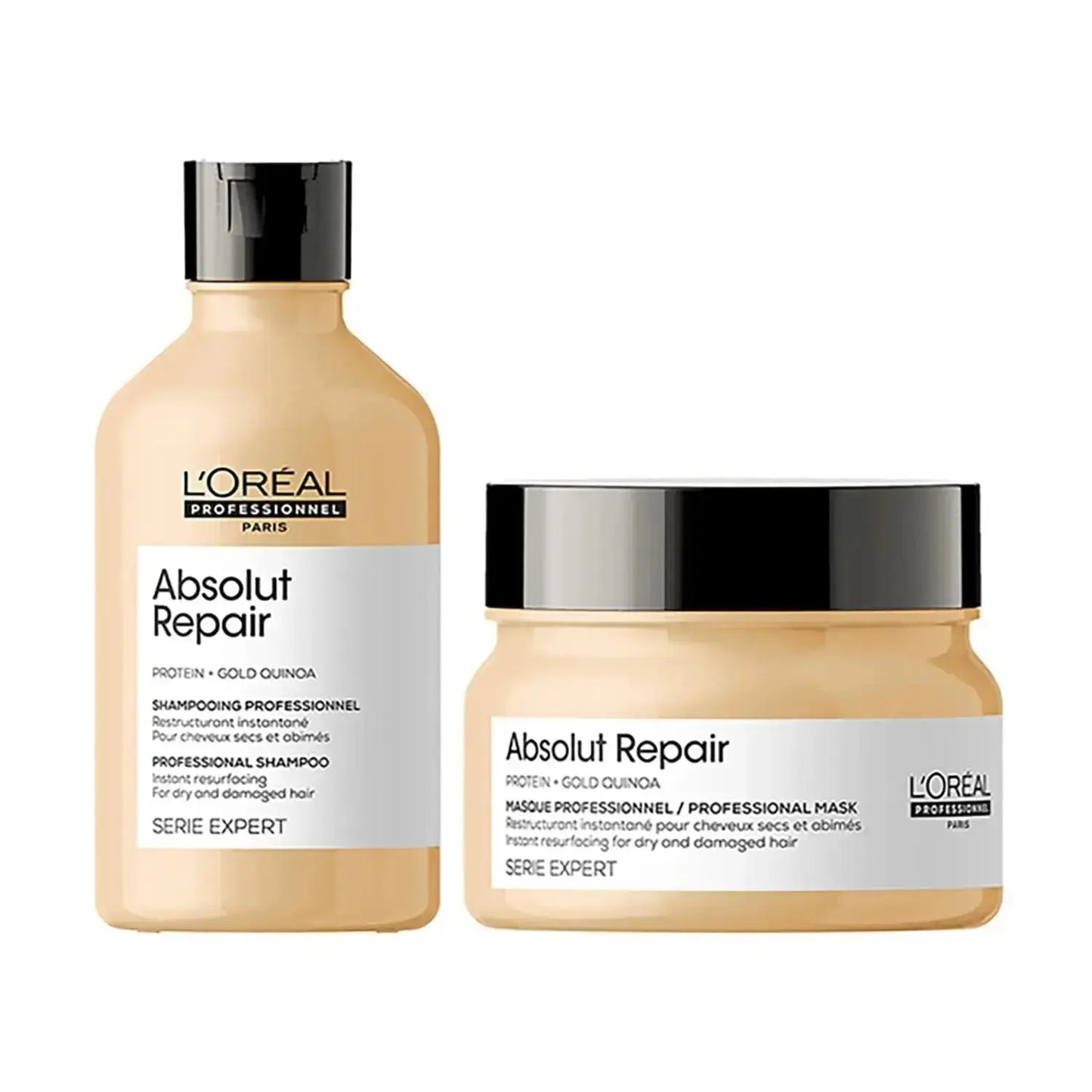 L'Oreal Professionnel Absolut Repair Shampoo 300ml & Hair Mask 250g – Intense Repair Combo for Damaged Hair - Sellzova