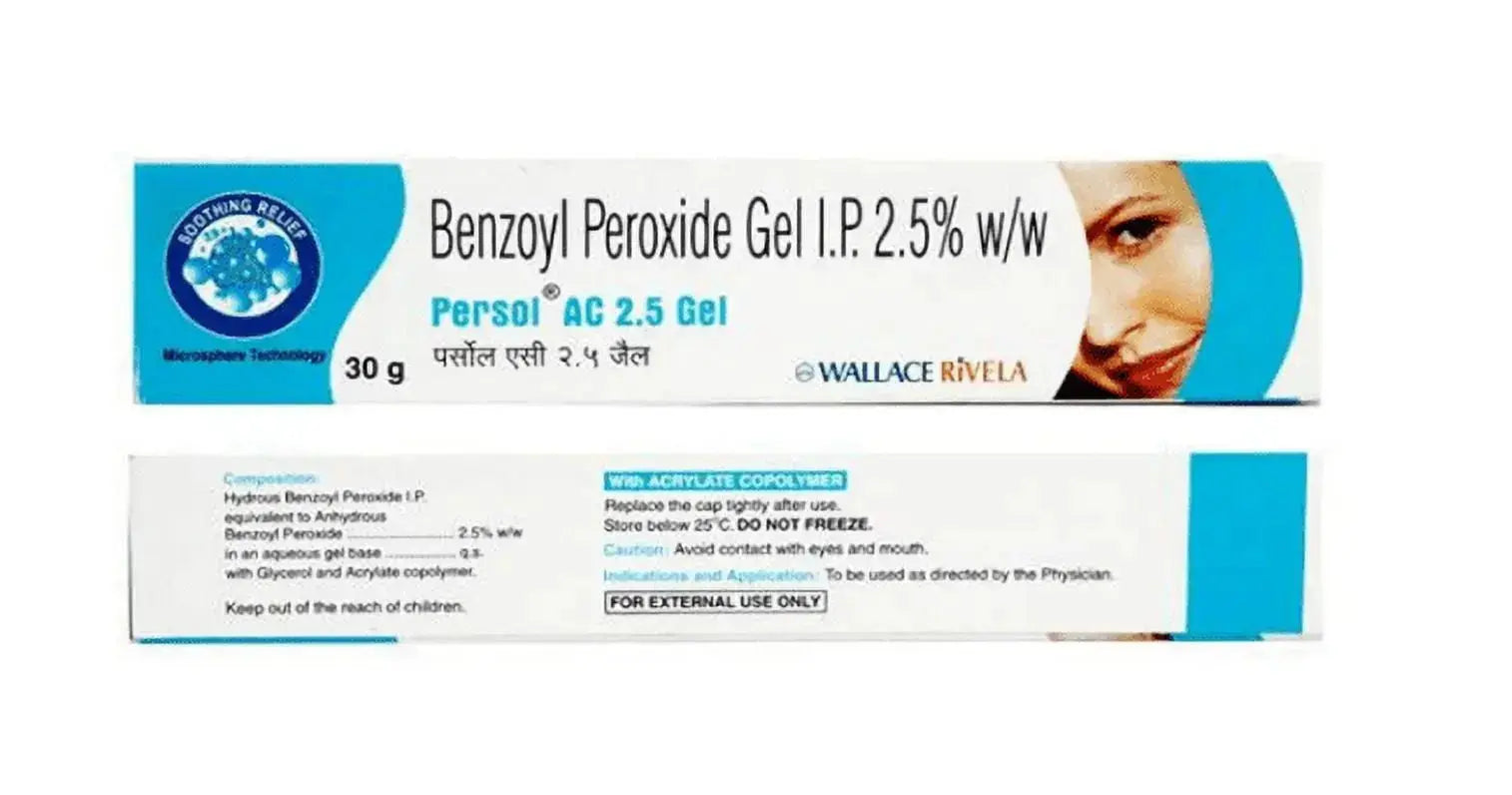 Persol AC 2.5% Gel 30gm (Pack of 2) – Effective Acne Treatment with Clindamycin - Sellzova