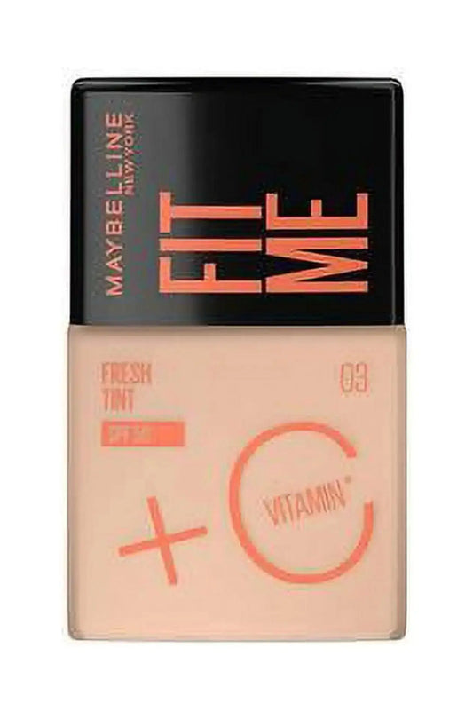 Maybelline Fit Me Fresh Tint Foundation – Shade 03, 30ml | Lightweight Skin Tint with SPF 50 & Vitamin C for Daily Natural Coverage - Sellzova