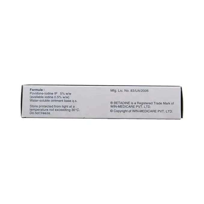 Betadine 5% Povidone-Iodine Antiseptic Ointment – 125g | Infection Prevention & Wound Care Treatment V2deliver.com