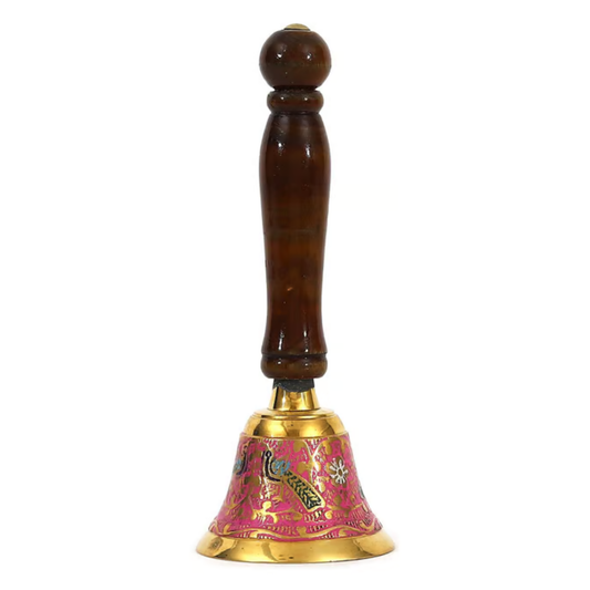 Brass Pooja Hand Bell, Ghanti - 2.2*2.2*6.2 inch