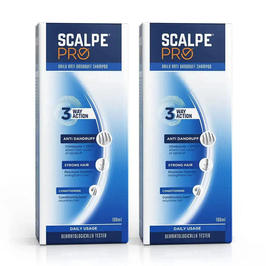 Scalpe Pro Daily Anti-Dandruff Shampoo with Conditioning Base – 100ml x 2 | For Strong, Smooth & Dandruff-Free Hair - Sellzova