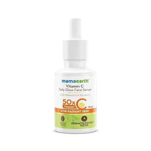 Mamaearth Vitamin C Daily Glow Face Serum | Brightens Skin, Reduces Dark Spots & Hydrates – 10ml - Sellzova