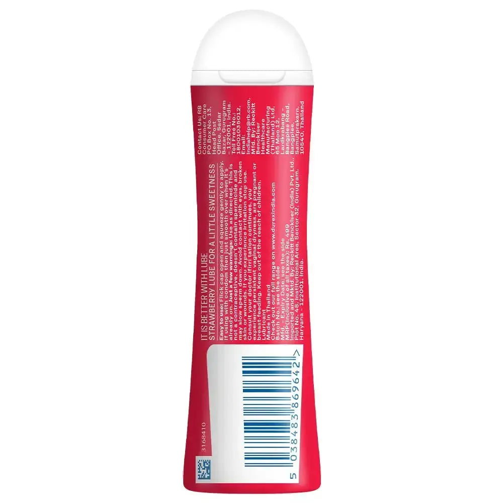 Durex Play Saucy Strawberry Lubricant Gel 50ml | Flavoured Intimate Gel for Smooth & Pleasurable Experience V2deliver.com