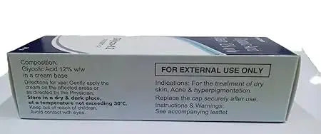 Glyco-12 Cream 30gm (Pack of 2) | Glycolic Acid Skin Cream for Dark Spots, Pigmentation & Acne Scars V2deliver.com