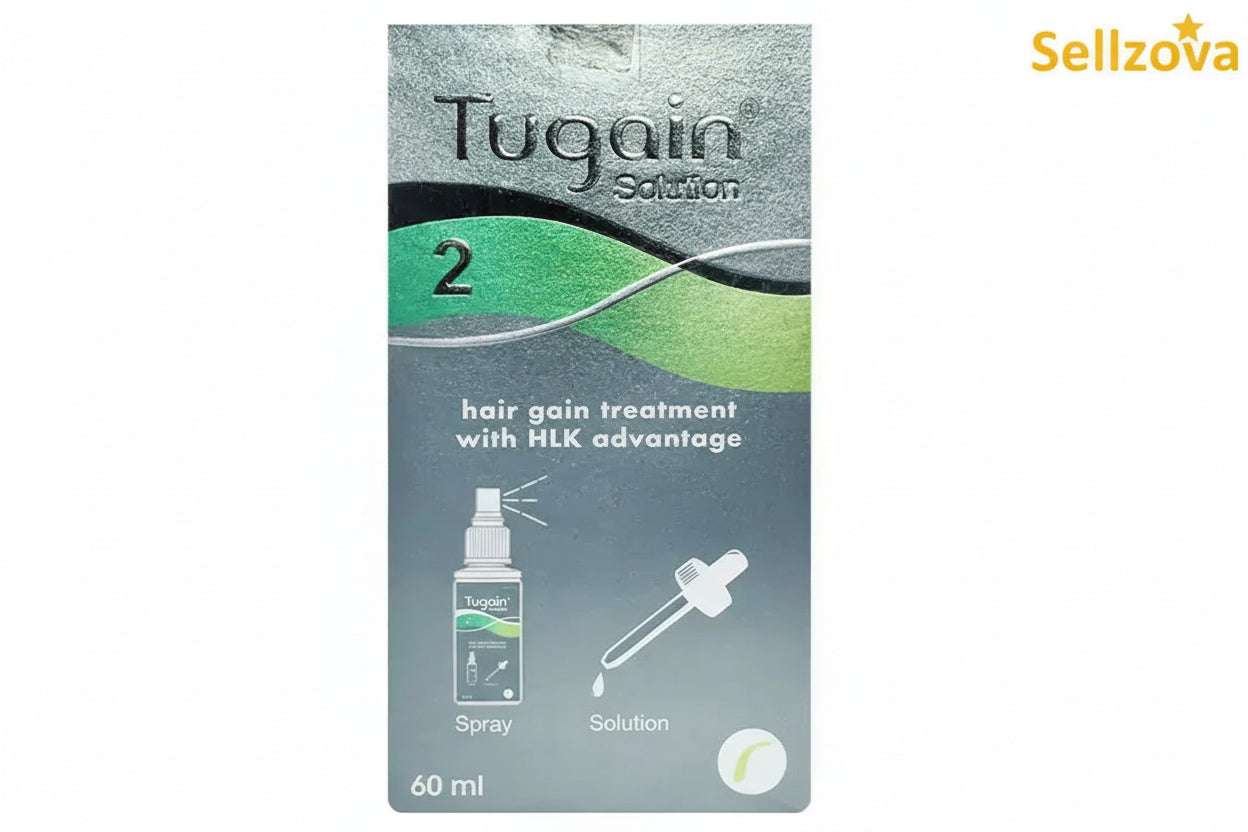 Tugain 2% Minoxidil Solution 60ml – Gentle Hair Regrowth Treatment for Thinning Hair - Sellzova