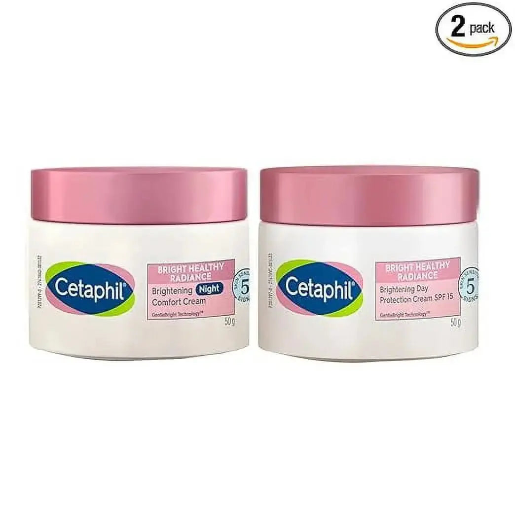 Cetaphil Brightening Day and Night Cream Combo | 50 ml Each | Even Tone & Skin Radiance with SPF - Sellzova