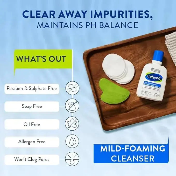 Cetaphil Oily Skin Cleanser 125ml | Daily Face Wash for Oily, Acne-Prone Skin | Soap-Free Formula - Sellzova