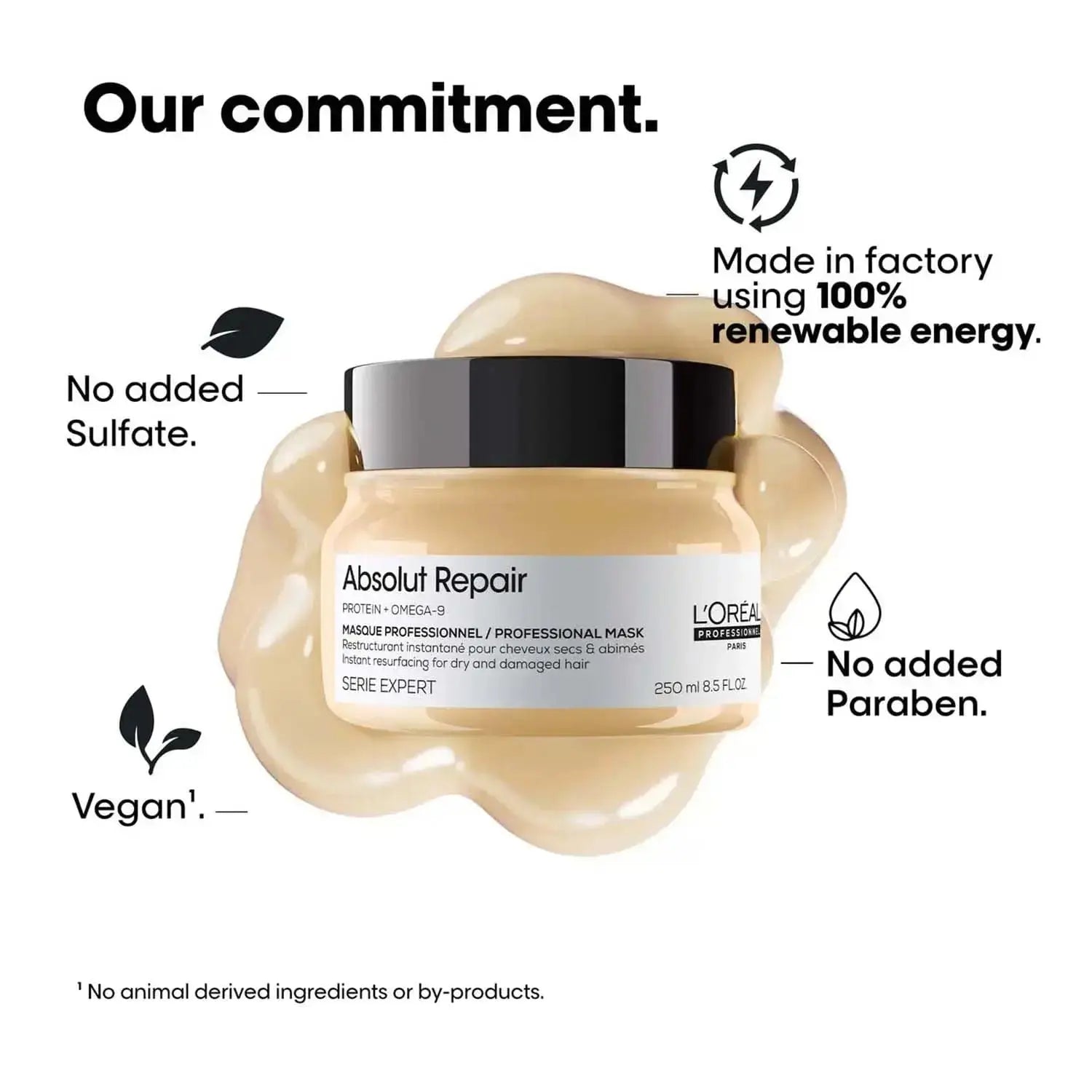 L'Oreal Professionnel Absolut Repair Shampoo 300ml & Hair Mask 250g – Intense Repair Combo for Damaged Hair - Sellzova