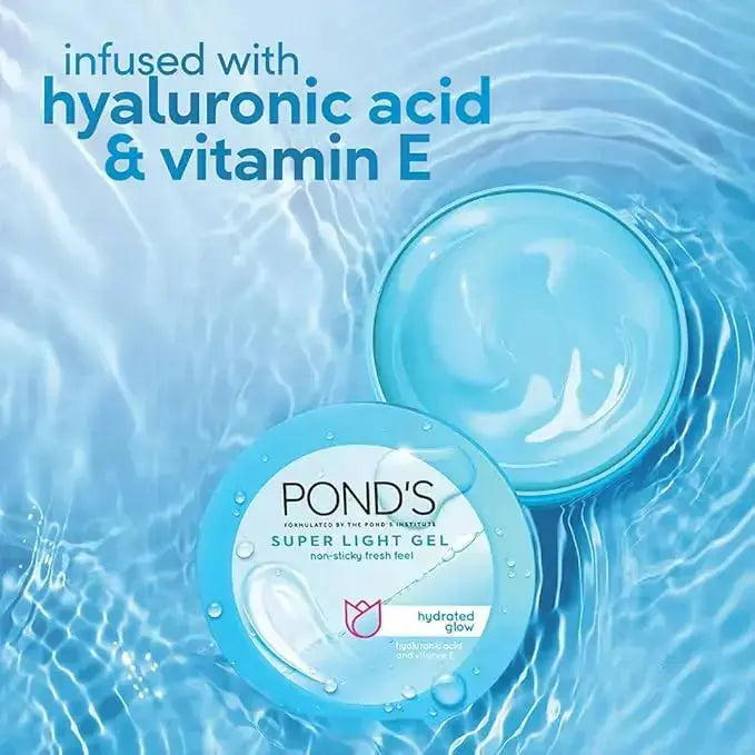 POND'S Super Light Gel Moisturiser 50ml | Oil-Free Hydration with Hyaluronic Acid & Vitamin E - Sellzova
