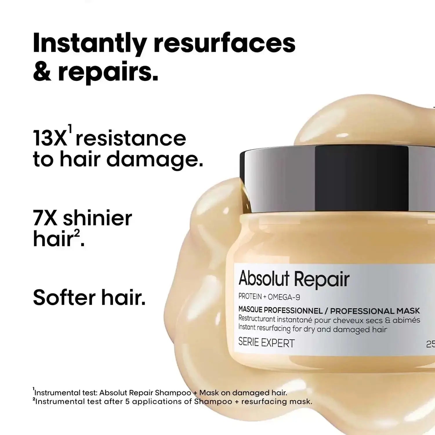 L'Oreal Professionnel Absolut Repair Shampoo 300ml & Hair Mask 250g – Intense Repair Combo for Damaged Hair - Sellzova