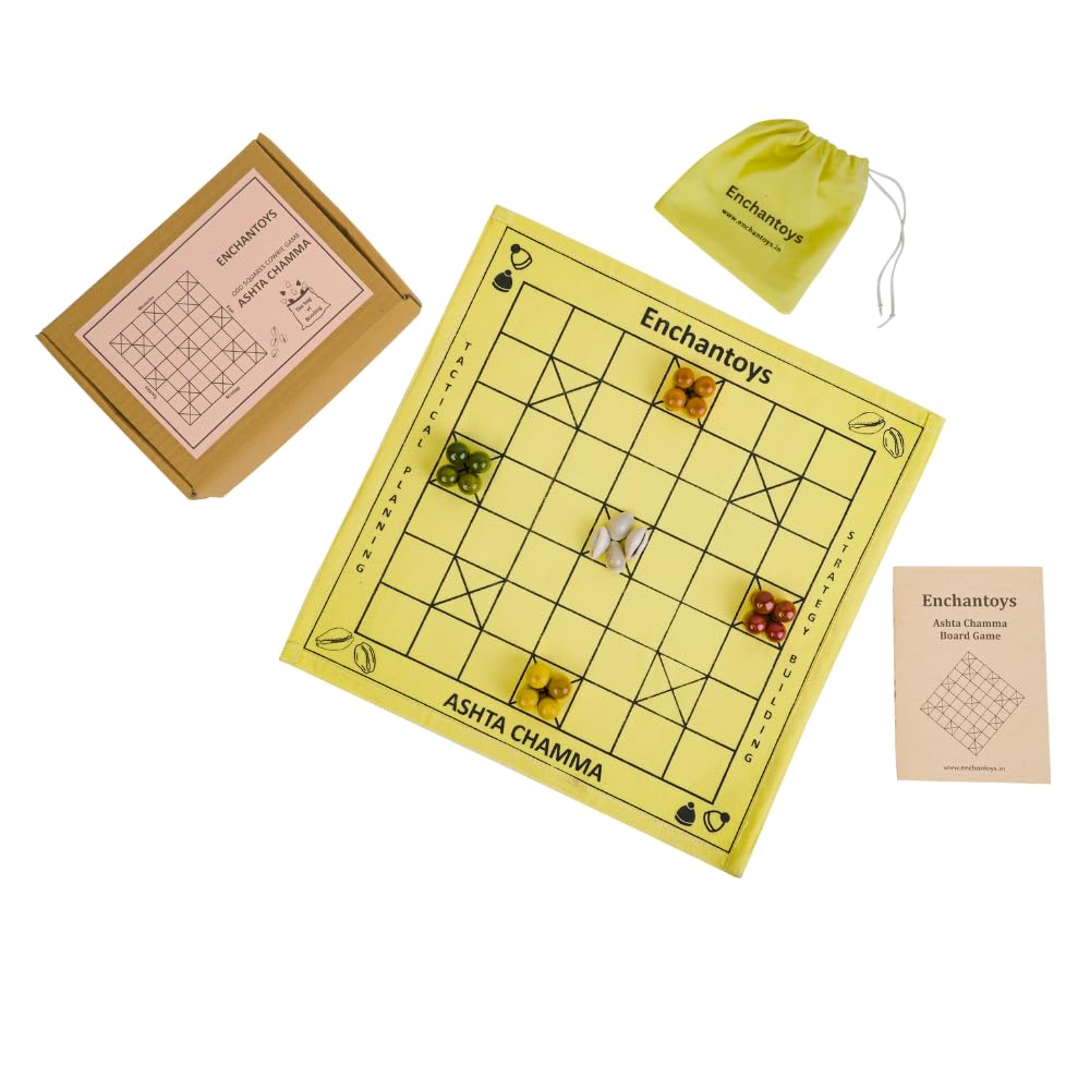 Ashta Chamma Cotton Fabric Board Game- Yellow