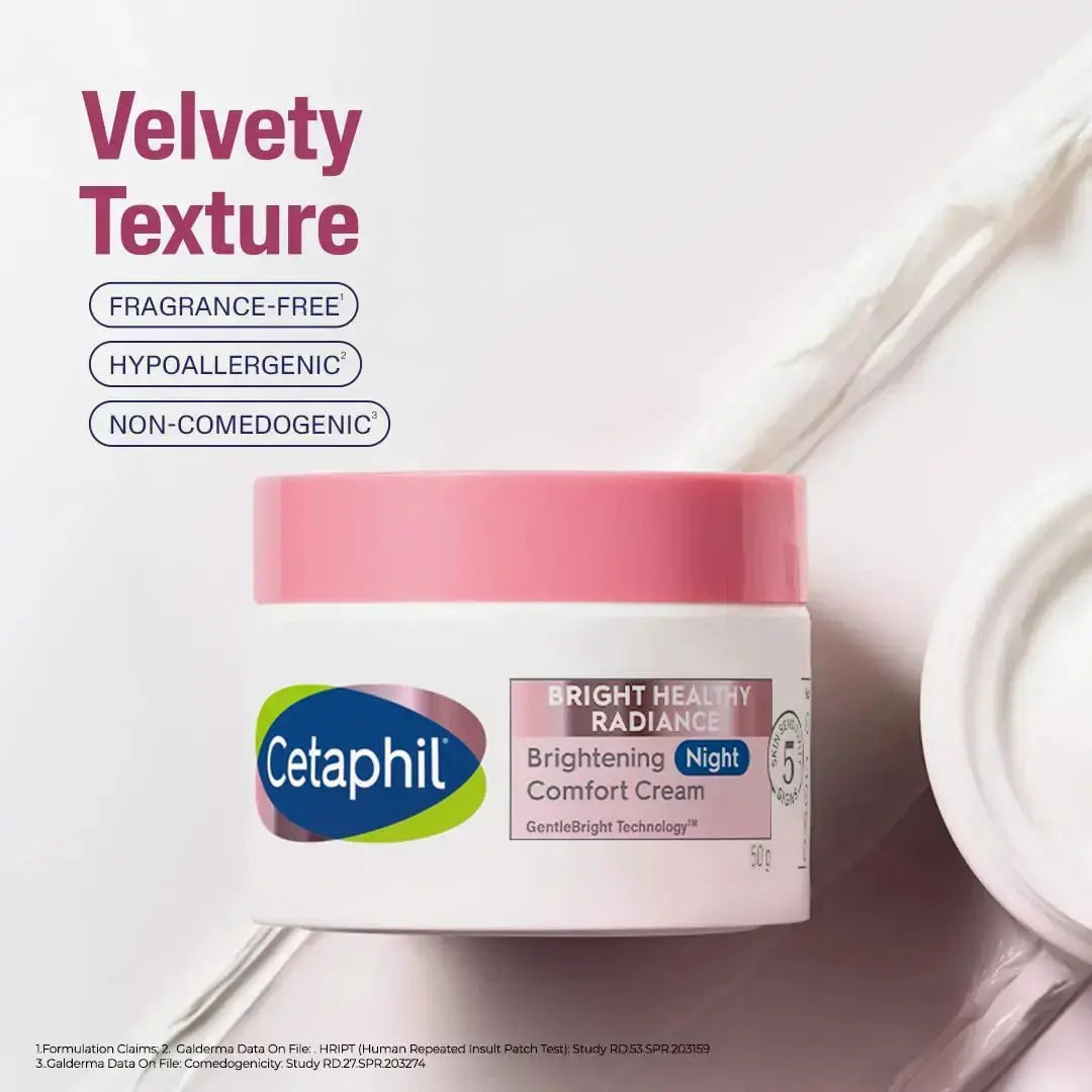 Cetaphil Bright Healthy Radiance Night Comfort Cream 50g – Hydrating Brightening Night Cream for Glowing Skin - Sellzova
