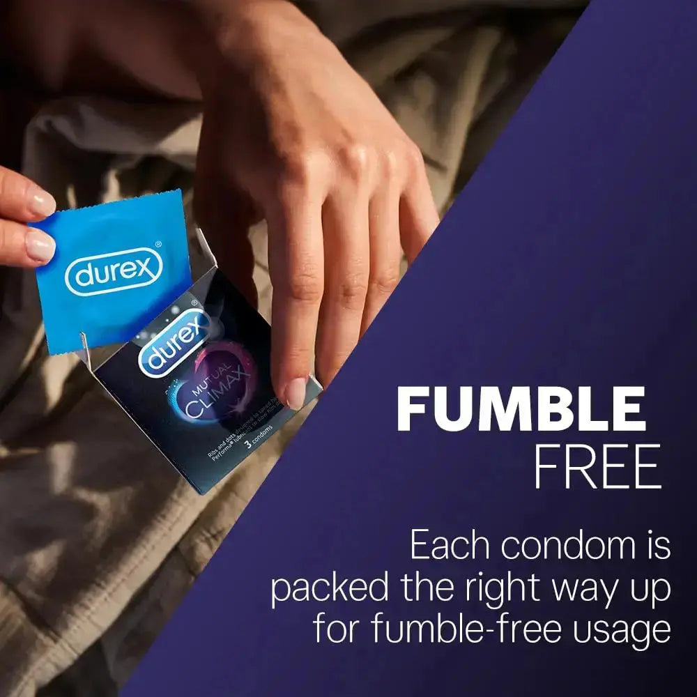 Durex Mutual Climax Dotted & Ribbed Condoms – 10 Count (Pack of 2) | Climax Delay for Men & Enhanced Sensation for Women V2deliver.com