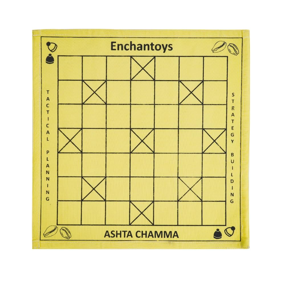 Ashta Chamma Cotton Fabric Board Game- Yellow