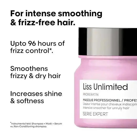 L’Oréal Professionnel Série Expert Liss Unlimited Mask 250 ml | Pro‑Keratin Smoothing Hair Mask for Frizzy, Unruly Hair - Sellzova
