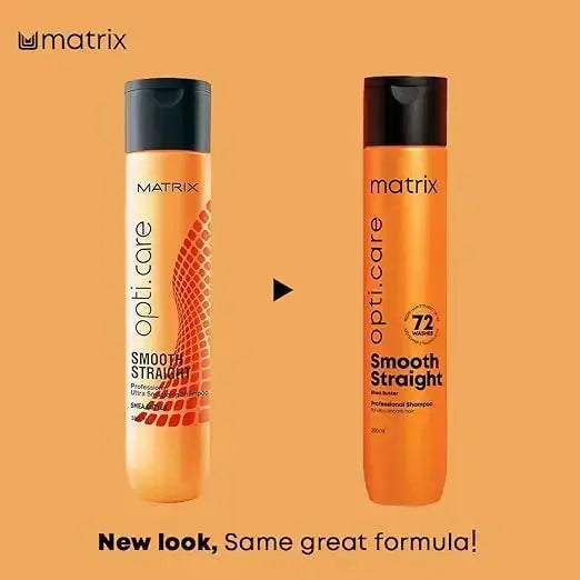 Matrix Opti.Care Smooth Straight Professional Shampoo 350 ml | Shea Butter Anti‑Frizz Formula - Sellzova