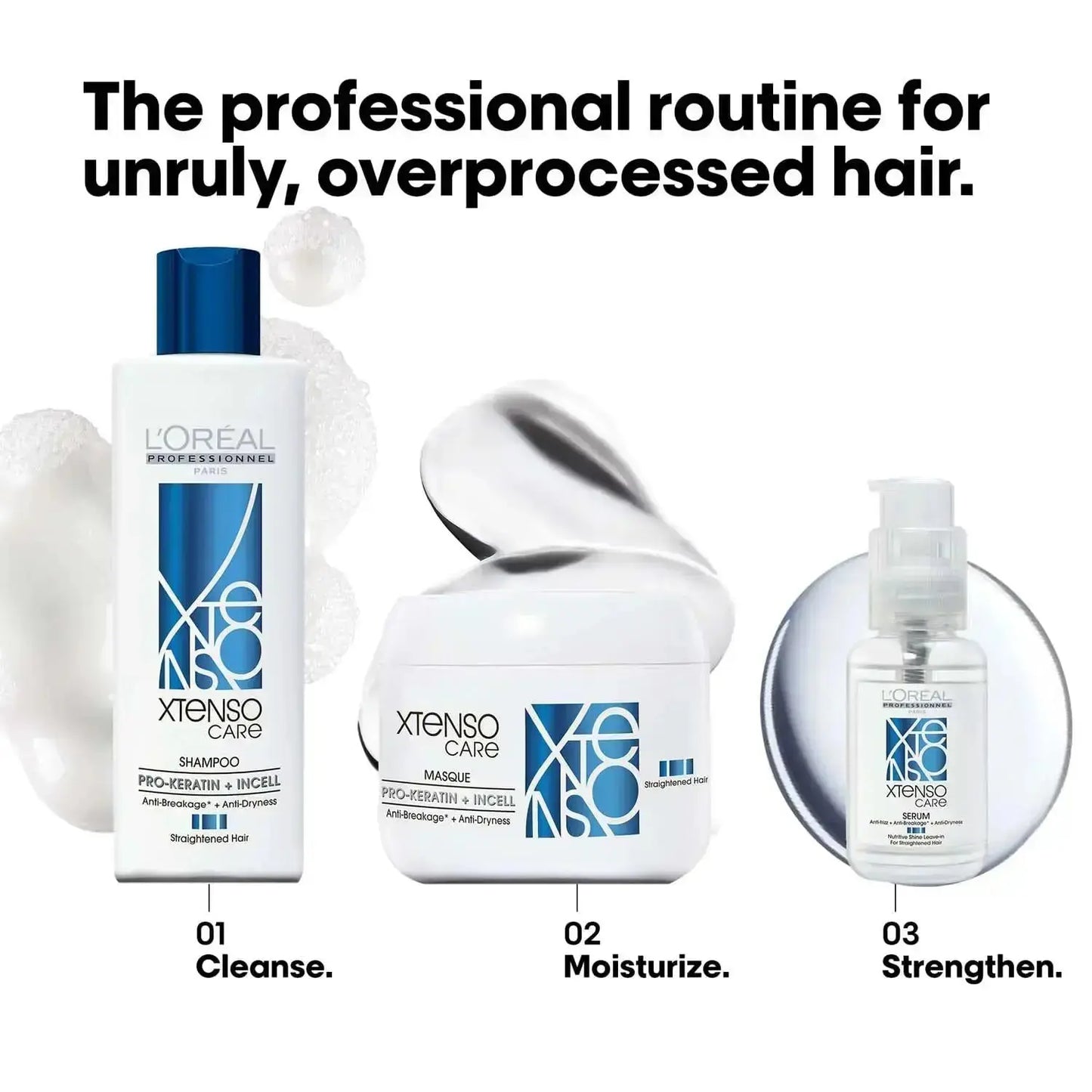 L'Oreal Professionnel Xtenso Care Blue Hair Masque 196g – For Straightened & Chemically Treated Hair - Sellzova