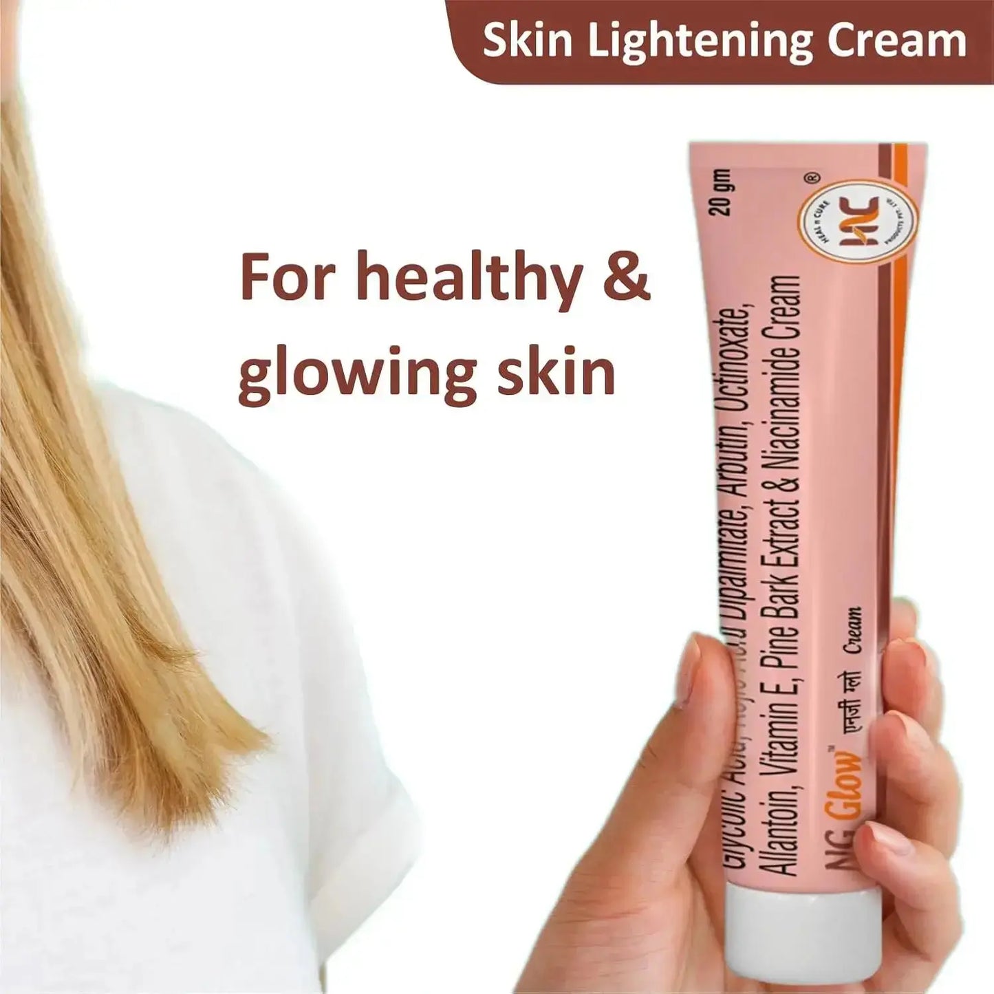 Heal N Cure Glow Cream Pack of 2 (20gm Each) | Kojic Acid & Glycolic Acid | Pigmentation, Dark Spot & Blemish Remover - Sellzova