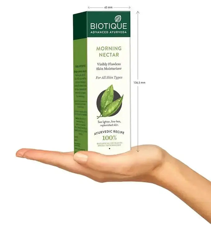 Biotique Bio Morning Nectar Flawless Skin Moisturizer – 120ml | Ayurvedic Brightening Lotion with Honey & Wheatgerm for All Skin Types V2deliver.com