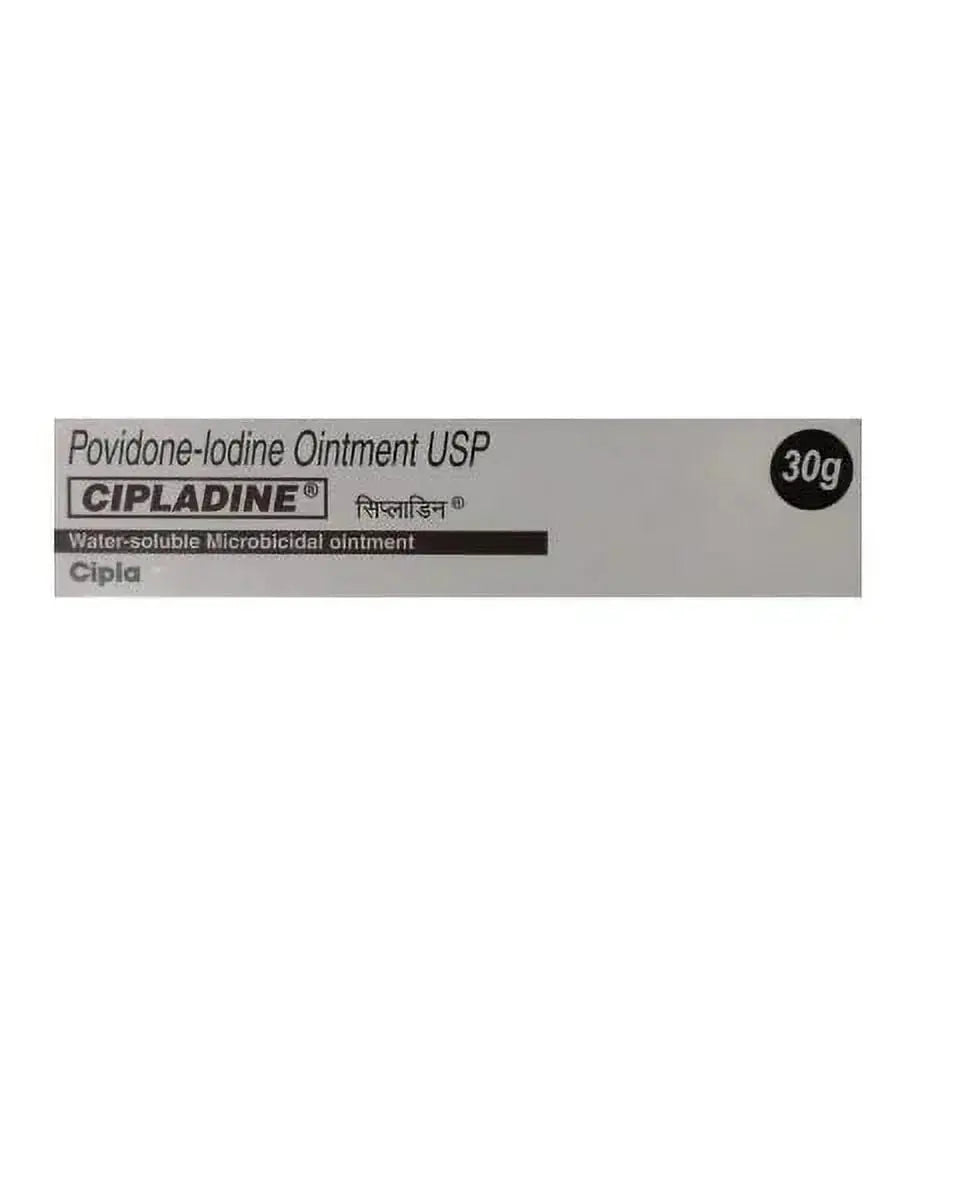 Cipladine Povidone-Iodine Ointment 30gm | Antiseptic & Microbicidal Healing Ointment | Wound Care & Infection Prevention V2deliver.com