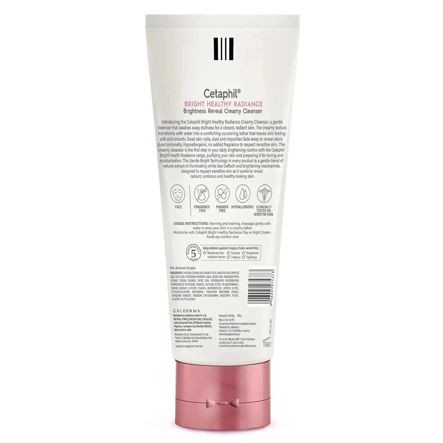 Cetaphil Brightness Reveal Creamy Cleanser 100ml (Pack of 2) | Gentle Skin Brightening Face Wash with Niacinamide & White Sea Daffodil - Sellzova