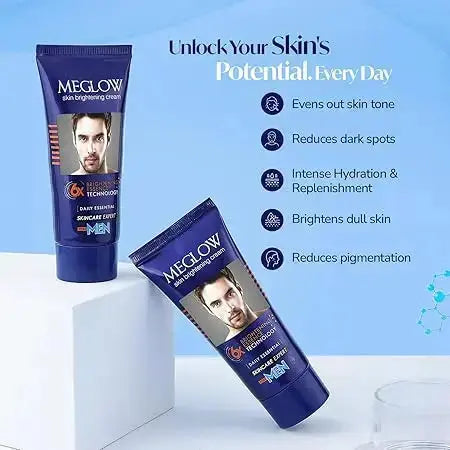 Meglow Premium Face Cream for Men – 50g | Brightening & Moisturizing Cream for Daily Use - Sellzova