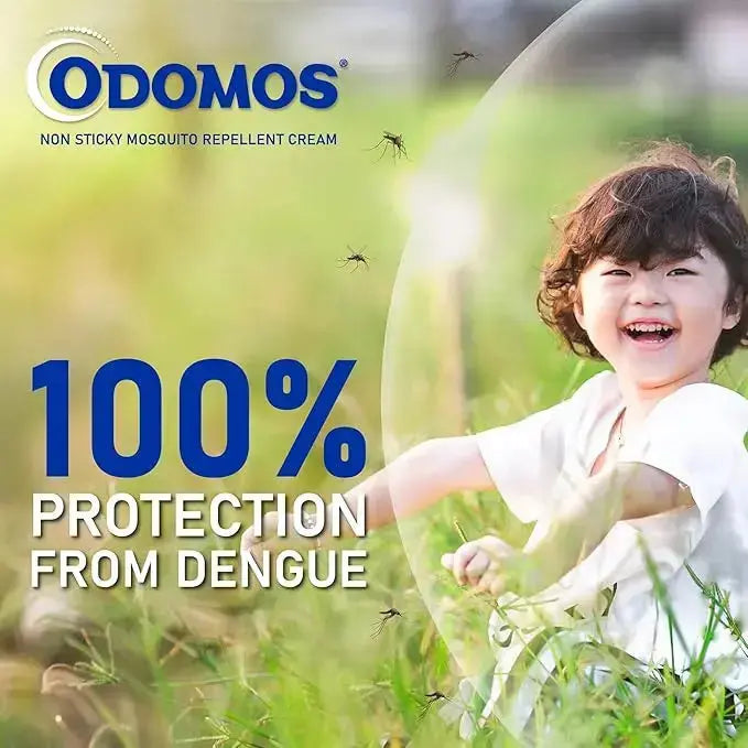Dabur Odomos Mosquito Repellent Cream 50g – Non-Sticky with Vitamin E & Almond V2deliver.com