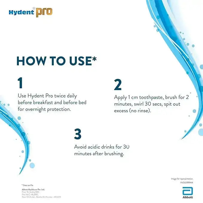 Hydent Pro Toothpaste 70g | Professional Dental Care for Sensitive Teeth & Cavity Protection | Dentist-Recommended Formula - Sellzova