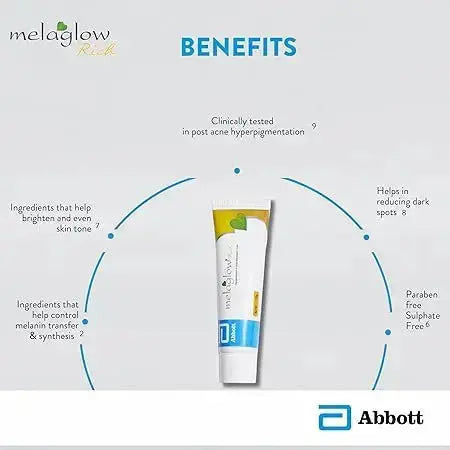 Melaglow Rich Cream 20g – Skin Brightening & Hyperpigmentation Cream - Sellzova