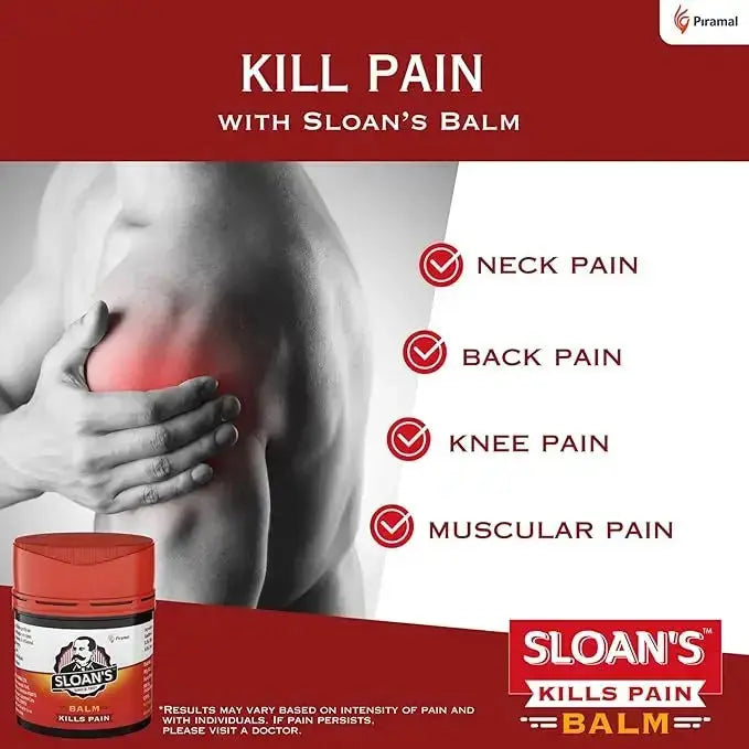 Sloan’s Balm 20 g | Herbal Pain Relief Balm with Capsicum & Ayurvedic Oils | For Muscle, Joint & Neck Pain - Sellzova
