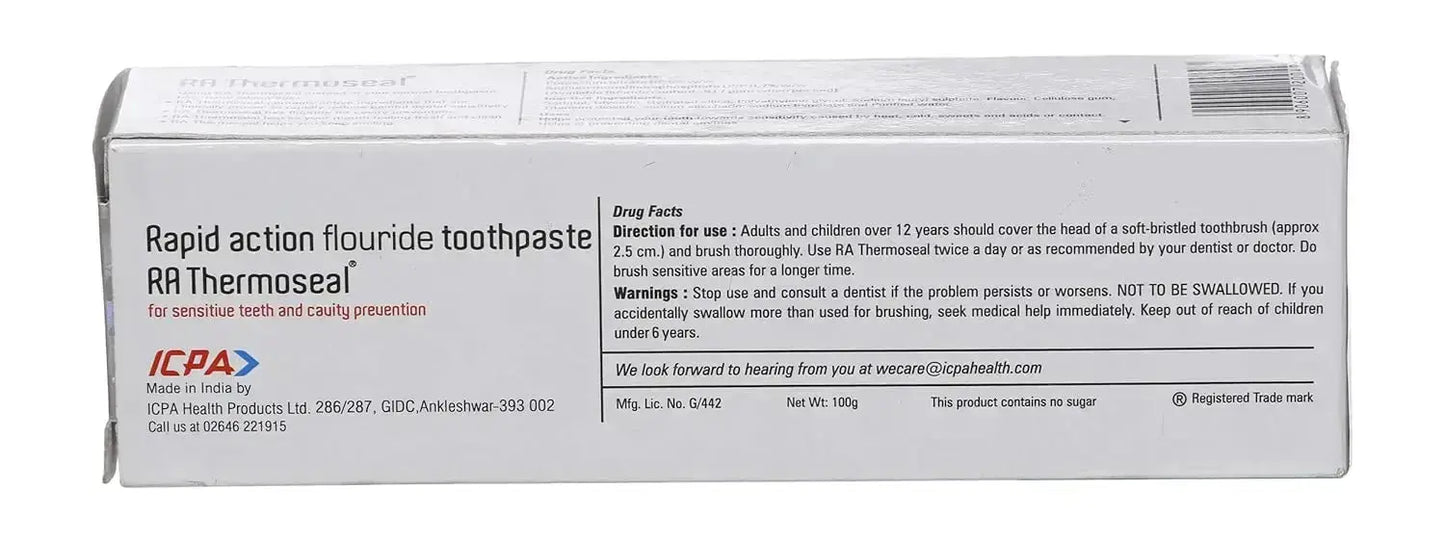Thermoseal RA Toothpaste 100gm | Anti-Sensitivity & Gum Care Dental Paste with Potassium Nitrate - Sellzova