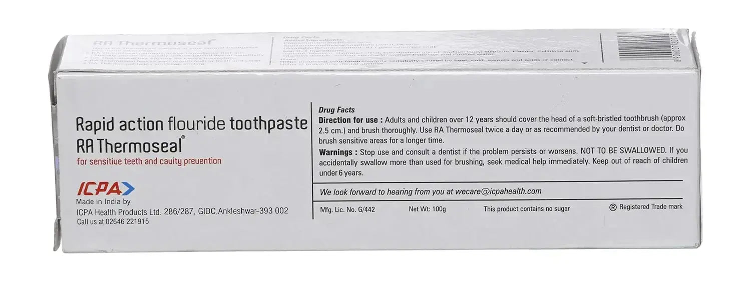 Thermoseal RA Toothpaste 100gm | Anti-Sensitivity & Gum Care Dental Paste with Potassium Nitrate - Sellzova