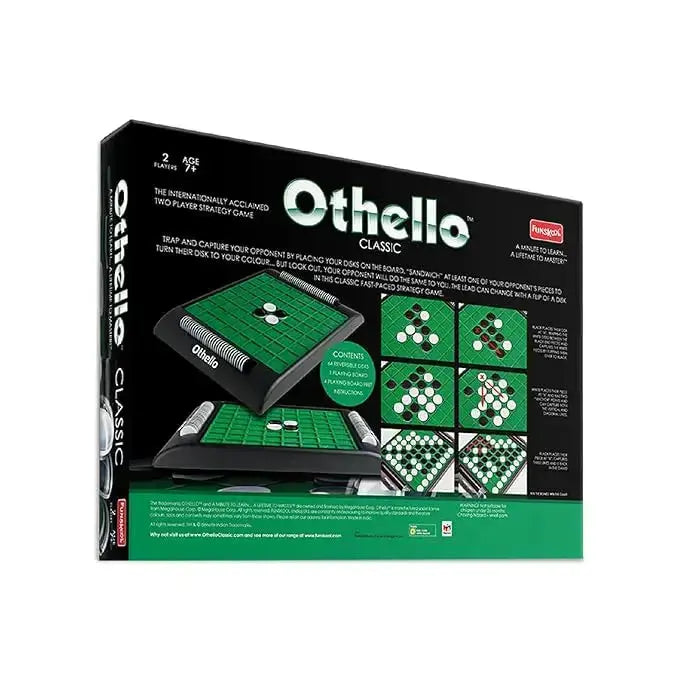 Othello Classic Strategy Board Game for Kids & Adults – 2 Player Reversible Disc Game - Sellzova