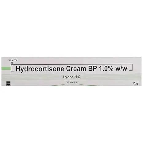 Lycor 1% Hydrocortisone Cream – 15gm Each (Pack of 4) | Anti-Inflammatory & Itch Relief Cream - Sellzova