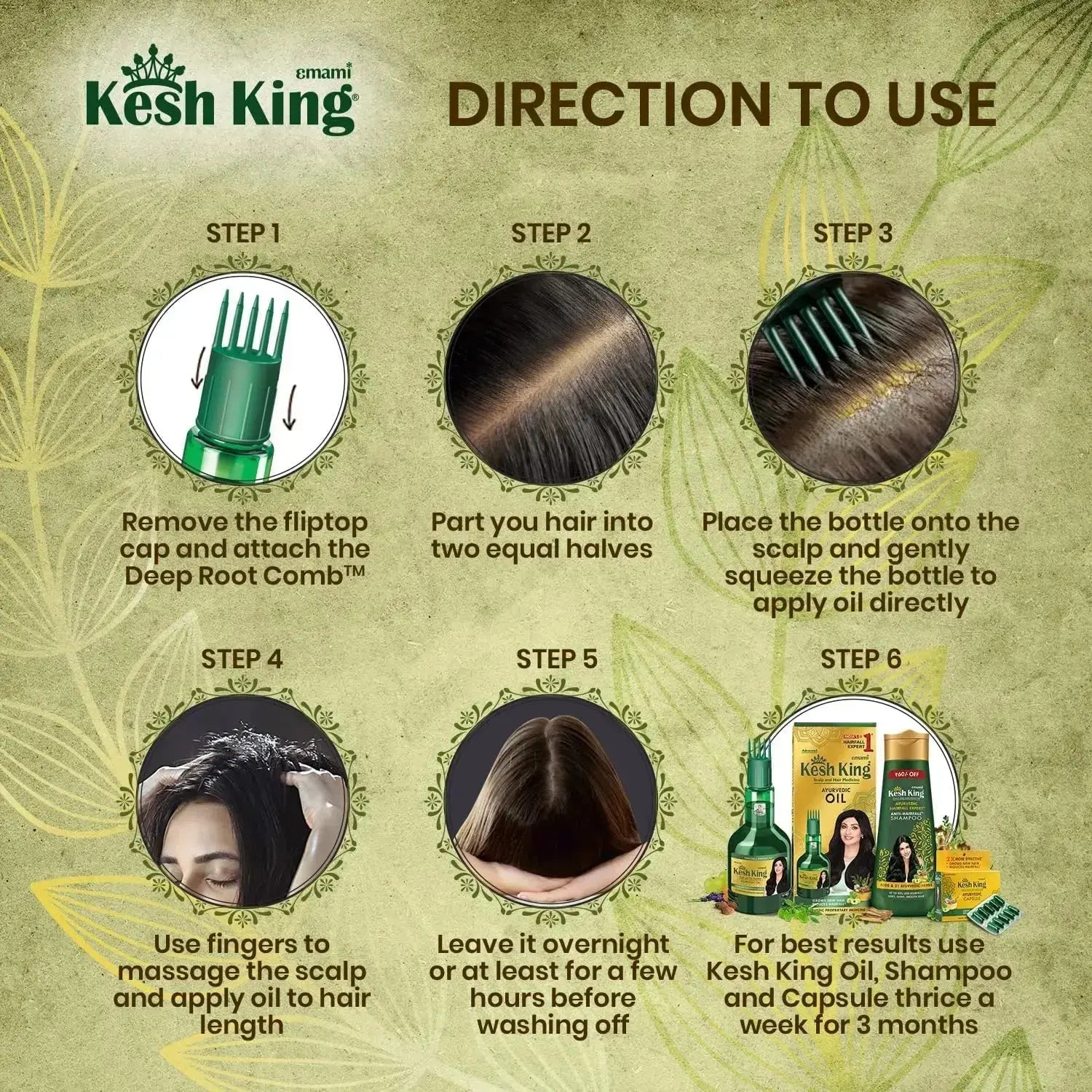Kesh King Ayurvedic Hair Oil 300ml | Anti-Hair Fall Oil with 21 Herbs for Strong, Thick & Healthy Hair - Sellzova