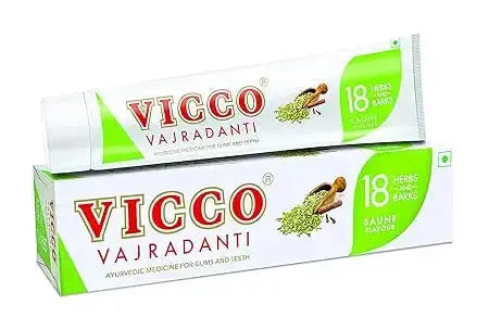 Vicco Vajradanti Saunf Flavour Toothpaste 160g (Pack of 2) – Ayurvedic Herbal Toothpaste for Strong Teeth & Fresh Breath - Sellzova