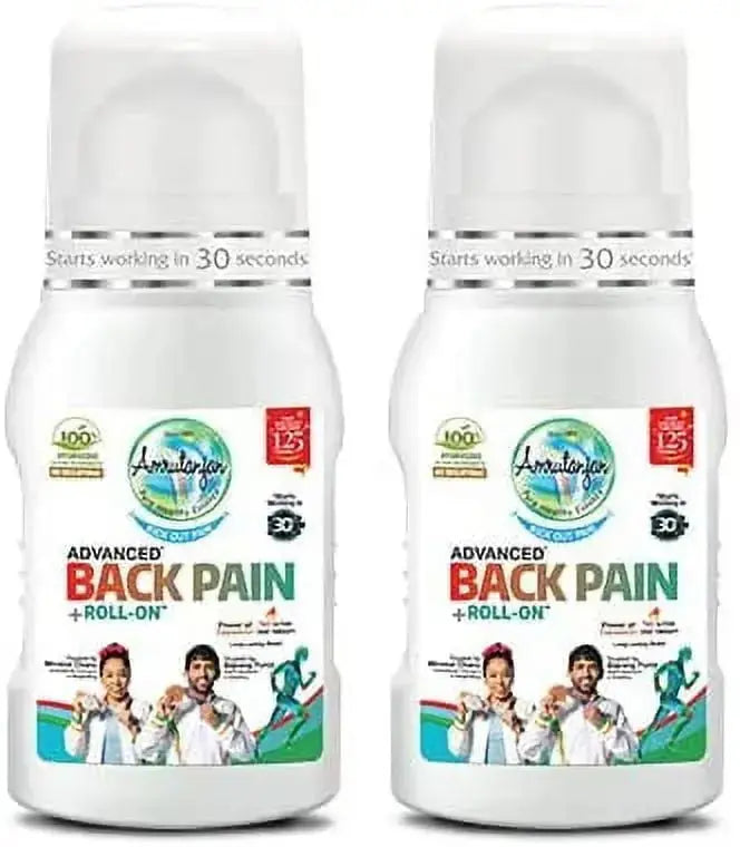 Amrutanjan Back Pain Roll-On – 50ml Each (Pack of 2) | Fast Relief from Back, Muscle & Joint Pain V2deliver.com