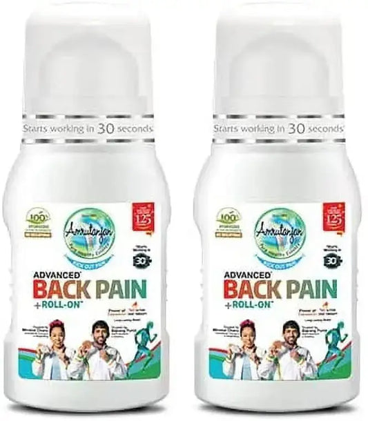 Amrutanjan Back Pain Roll-On – 50ml Each (Pack of 2) | Fast Relief from Back, Muscle & Joint Pain V2deliver.com