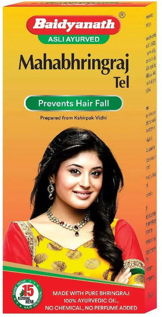 Baidyanath Mahabringraj Oil 100 ml – Herbal Hair Oil for Hair Growth & Strengthening V2deliver.com