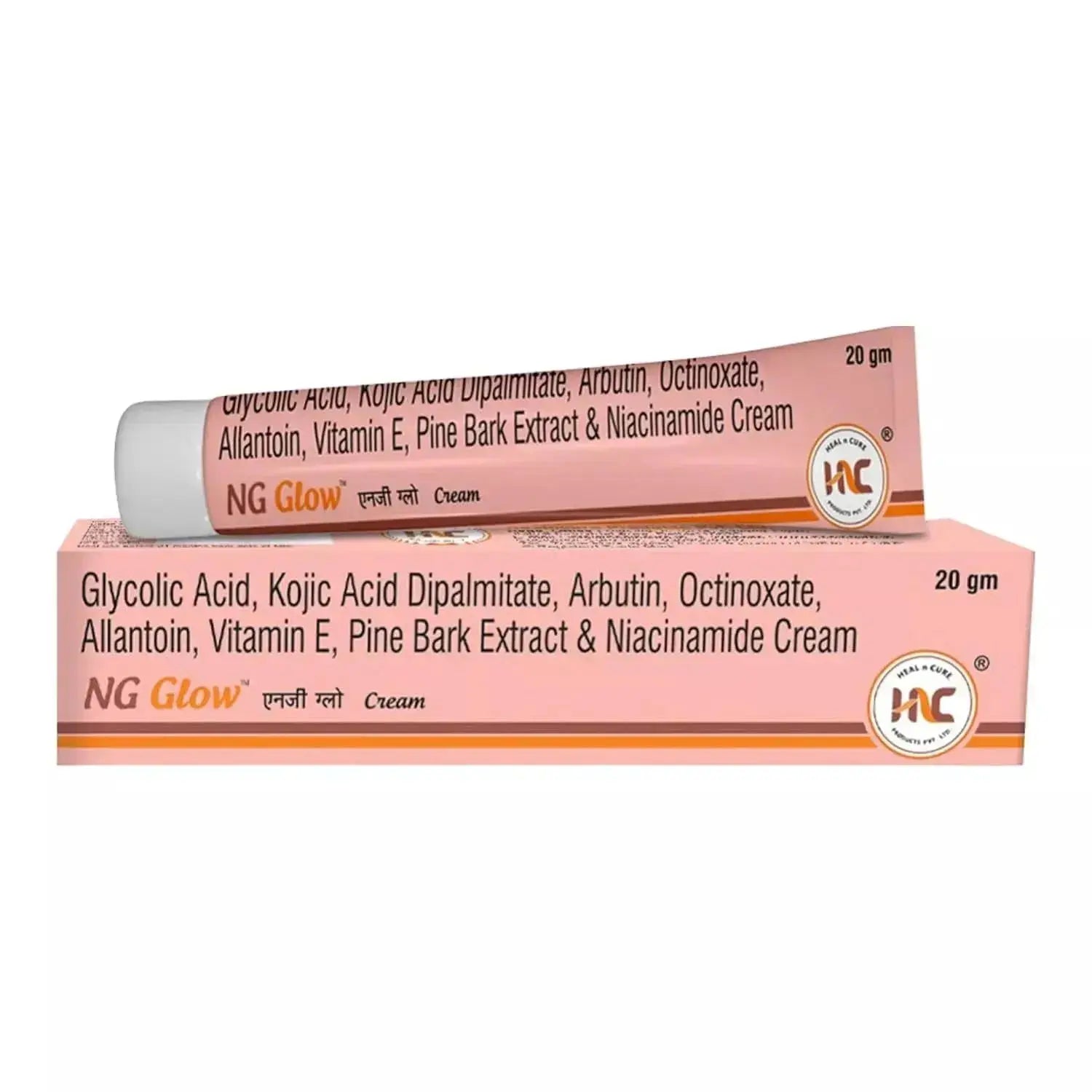 Heal N Cure Glow Cream Pack of 2 (20gm Each) | Kojic Acid & Glycolic Acid | Pigmentation, Dark Spot & Blemish Remover - Sellzova