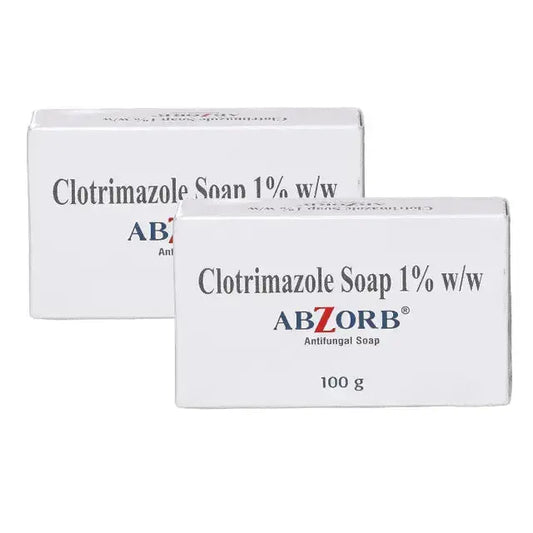 Abzorb Antifungal Soap Bar 100gm (Pack of 2) – Clotrimazole Soap for Ringworm, Jock Itch & Athlete’s Foot V2deliver.com