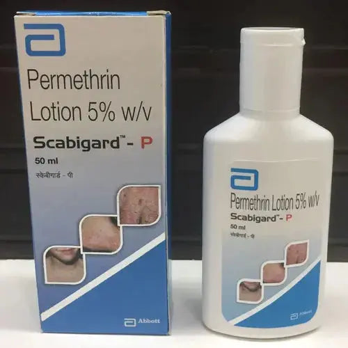 Scabigard-P Permethrin 5% Lotion 50ml (Pack of 4) –Anti- Scabies & Lice Treatment - Sellzova