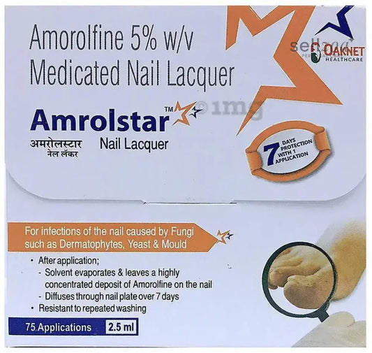 Amrolstar Nail Lacquer 2.5ml with 5% Amorolfine Sellzova